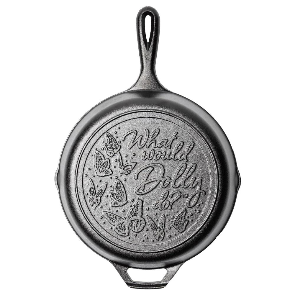 imageLodge 1025 Inch Dolly Parton What Would Dolly Do Cast Iron Skillet  Special Edition Made in USA Naturally Seasoned Oven Safe Grill amp Campfire Ready