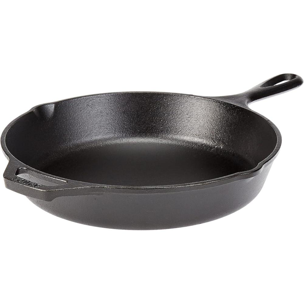 imageLodge 1025 Inch PreSeasoned Cast Iron Stamped Skillet  Signature Teardrop Handle  Use in the Oven on the Stove on the Grill or Over a Campfire  Rosie the Riveter10