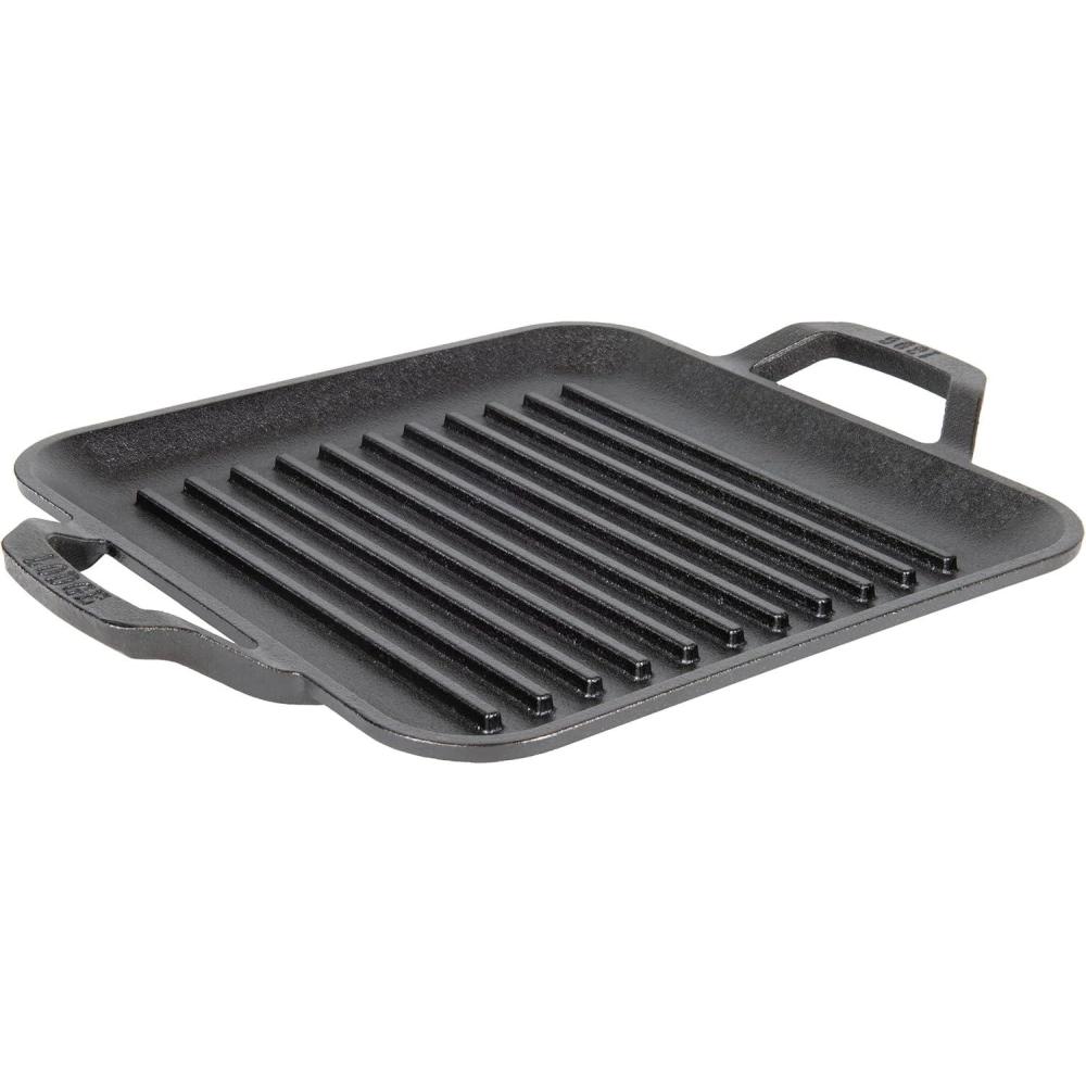 imageLodge 11 Cast Iron Square Grill Pan  Chef Collection  PreSeasoned Cast Iron Pan  Versatile Cooking  Indoor amp Outdoor Use  Incredible Heat Retention