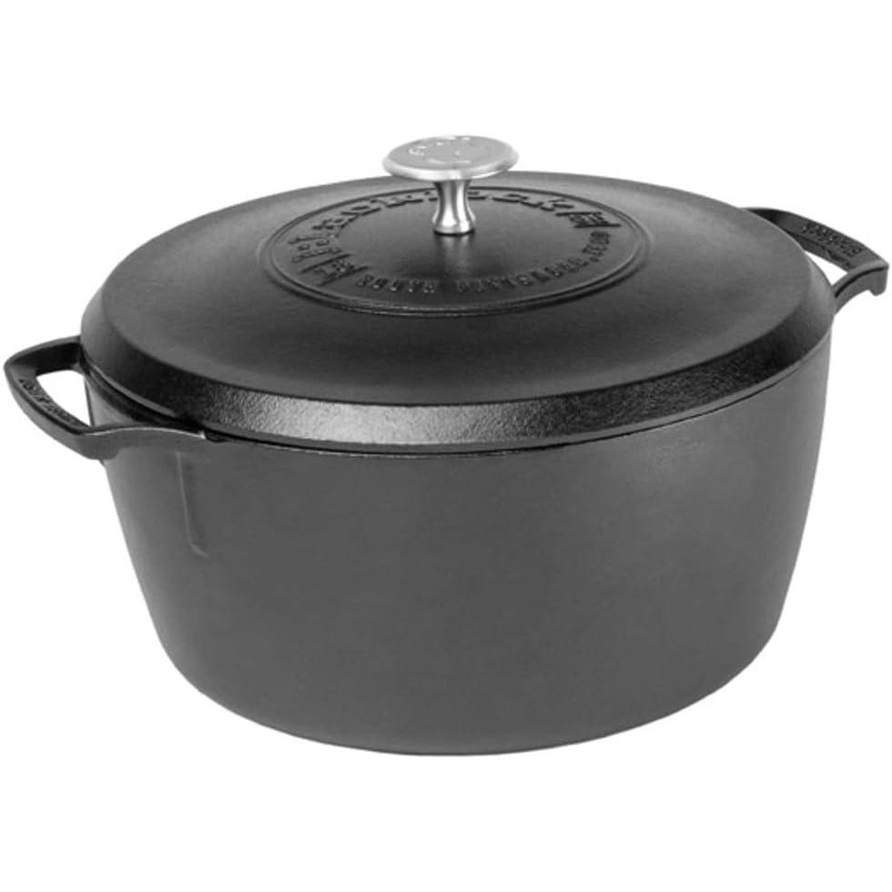 imageLodge Blacklock 55 Qt Triple Seasoned Cast Iron Dutch Oven with Lid  Nonstick Finish  Premium Cookware