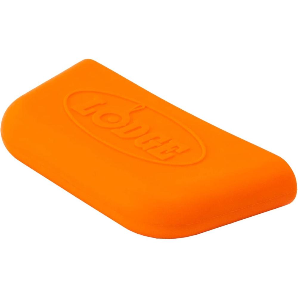 imageLodge Bold Silicone Assist Handle Holder  Dishwasher Safe Hot Handle Holder Upgraded Design for Lodge Bold Products Only  Heat Protection Up to 450  Fiery OrangeFiery Orange