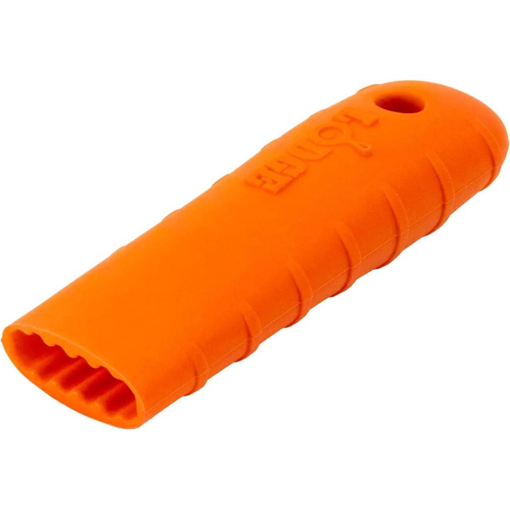 imageLodge Bold Silicone Hot Handle Holder  Dishwasher Safe Hot Handle Holder Upgraded Design for Lodge Bold Products Only  Heat Protection Up to 450  Fiery Orange