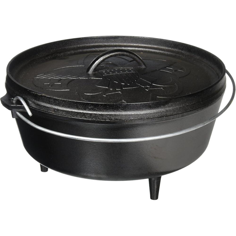 imageLodge Boy Scouts of America Cast Iron Camp Dutch Oven PreSeasoned 6Quart6 Quart