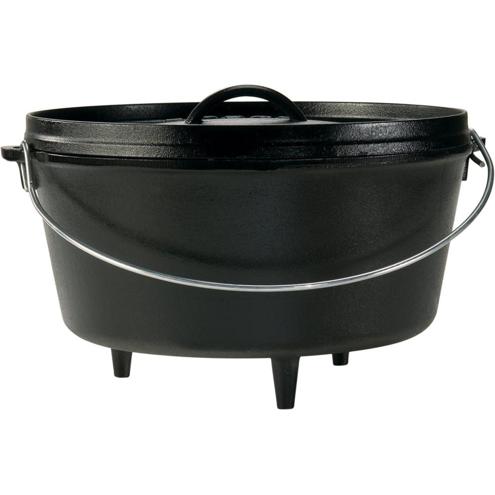 imageLodge Boy Scouts of America Cast Iron Camp Dutch Oven PreSeasoned 6Quart8 Quart