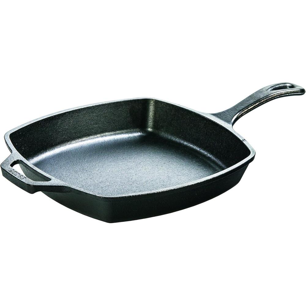 imageLodge L8SQ3 Cast Iron Square Skillet 105 inch Black