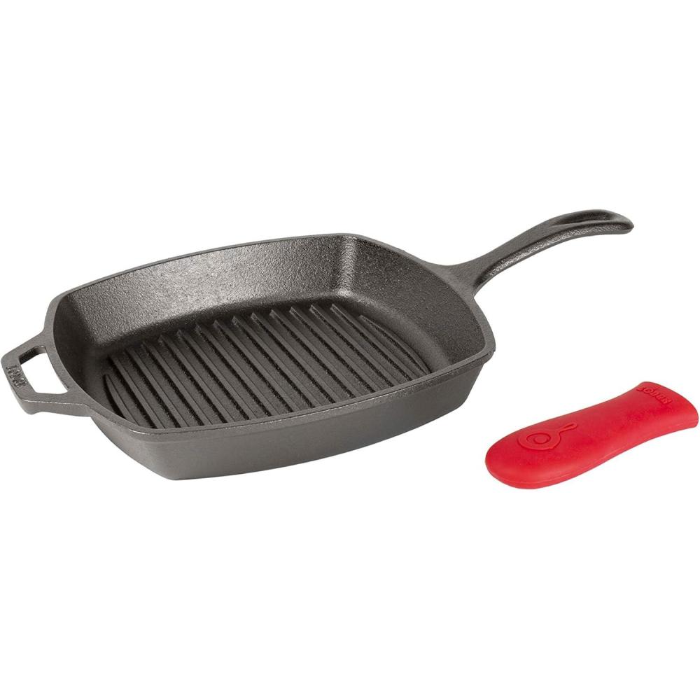 imageLodge Manufacturing Company Lodge Cast Iron 105inch Square Grill Pan Black