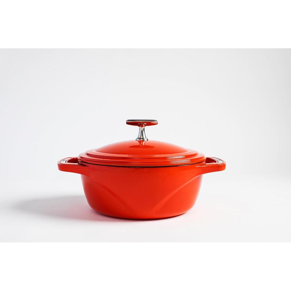 imageLodge USA Enamel Dutch Oven 3 qt MoonstruckRed