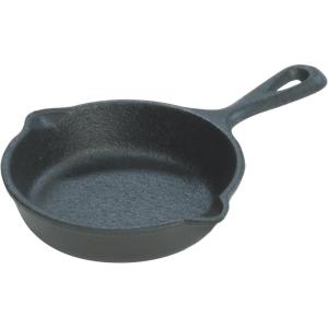Lodge 10.25 Inch Cast Iron Skillet – Pre-Seasoned Frying Pan with Teardrop Handle – Oven, Stovetop, Grill & Campfire Use – Made in USA – Durable, Non-Toxic, Even-Heating Cookware – Black(3.5 Inch (1 Count))