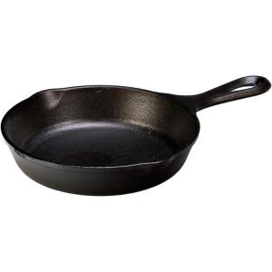 Lodge 10.25 Inch Cast Iron Skillet – Pre-Seasoned Frying Pan with Teardrop Handle – Oven, Stovetop, Grill & Campfire Use – Made in USA – Durable, Non-Toxic, Even-Heating Cookware – Black(6.5 Inch (1 Count))