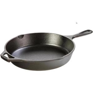 Lodge 10.25 Inch Cast Iron Skillet – Pre-Seasoned Frying Pan with Teardrop Handle – Oven, Stovetop, Grill & Campfire Use – Made in USA – Durable, Non-Toxic, Even-Heating Cookware – Black(10.25 Inch (1 Count))