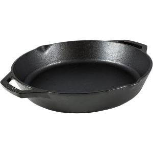 Lodge 10.25 Inch Pre-Seasoned Cast Iron Skillet – Dual Assist Handles – Use in the Oven, on the Stove, on the Grill, or Over a Campfire – Black(10.25 Inch)