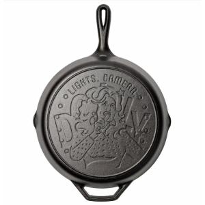 Lodge 12 Inch Dolly Parton “Lights, Camera, Dolly” Cast Iron Skillet – Special Edition, Made in USA, Naturally Seasoned, Oven Safe, Grill & Campfire Ready