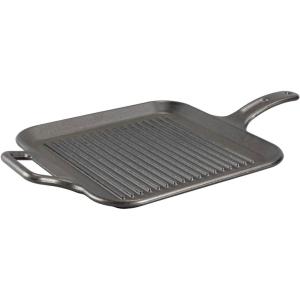 Lodge BOLD 12 Inch Seasoned Cast Iron Square Griddle, Design-Forward Cookware(Grill Pan)