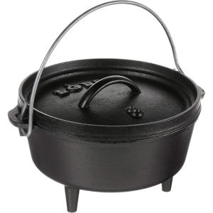 Lodge Boy Scouts of America Cast Iron Camp Dutch Oven, Pre-Seasoned, 6-Quart(2 Quart)
