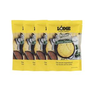 Lodge Cast Iron Skillet Cornbread – Easy to Bake 17.4 oz (4 Pack) – Hotshot Jalapeño