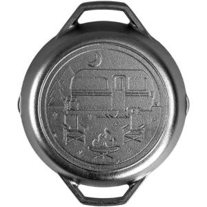 Lodge Cast Iron Wanderlust Series, Dual Handled Camper Pan, 10.25 inch