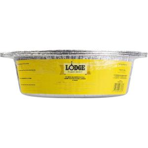 Lodge Silver 12 Inch Aluminum Foil Dutch Oven Liner – 100% Recyclable Dutch Oven Liner – Easy Camp Cooking Cleanup – 12 Pack(10 Inch)
