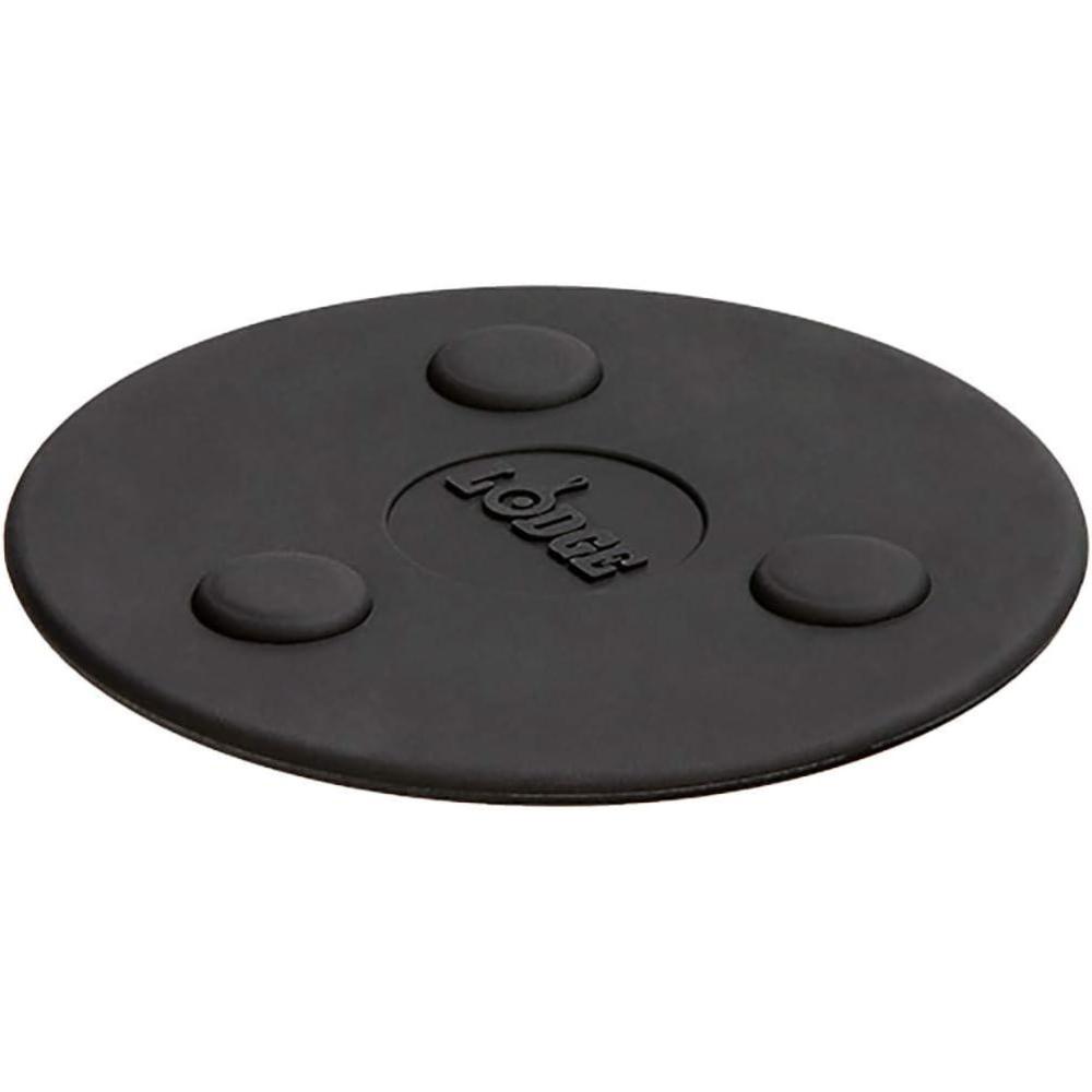 imageLodge 5 Inch Silicone Magnetic Trivet  Dishwasher Safe Magnetic Trivet Designed for Universal Use  Reusable Heat Protection up to 450  BlackStandard