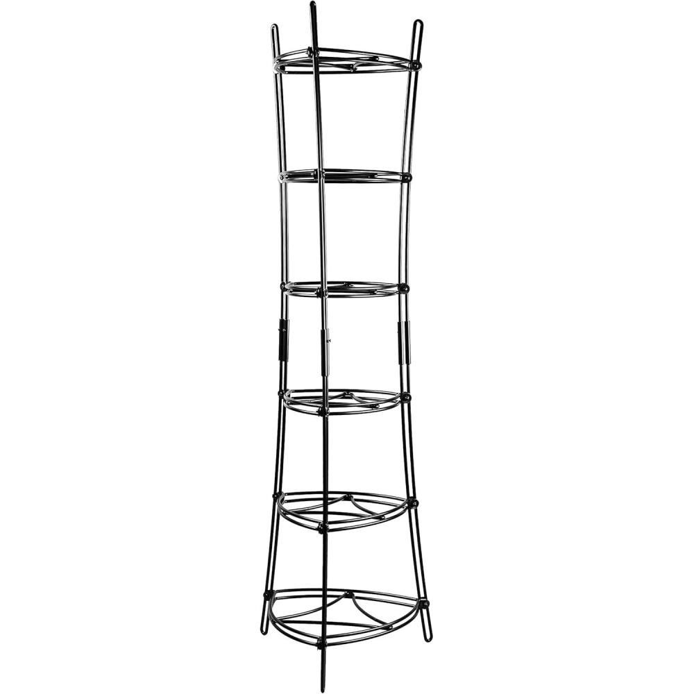 imageLodge 5Tier Kitchen and Pantry Cast Iron Cookware Storage Organizer Steel Construction Matte BlackFreestanding Tower