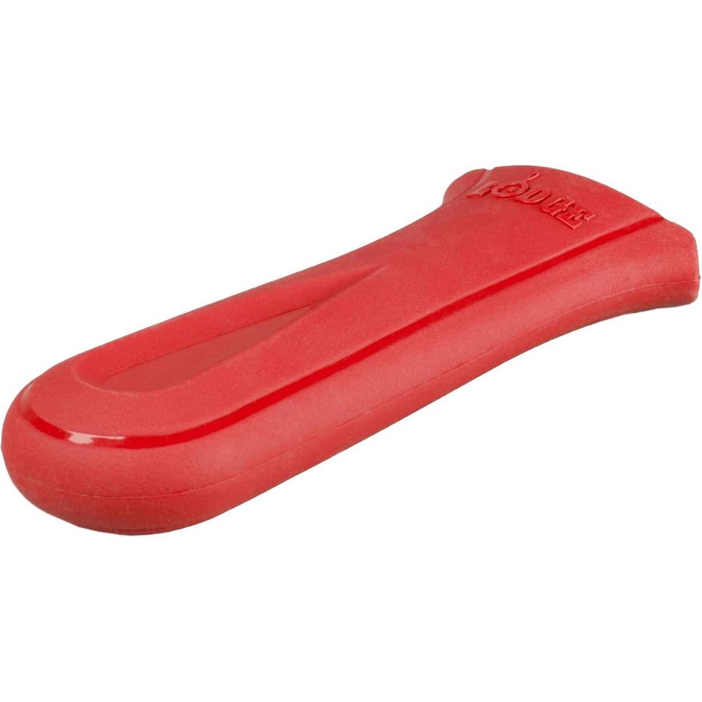 imageLodge Deluxe Silicone Hot Handle Holder  Dishwasher Safe Hot Handle Holder Designed for Lodge Cast Iron Skillets 9 Inches wKeyhole Handle  Reusable Heat Protection Up to 550  OceanRed