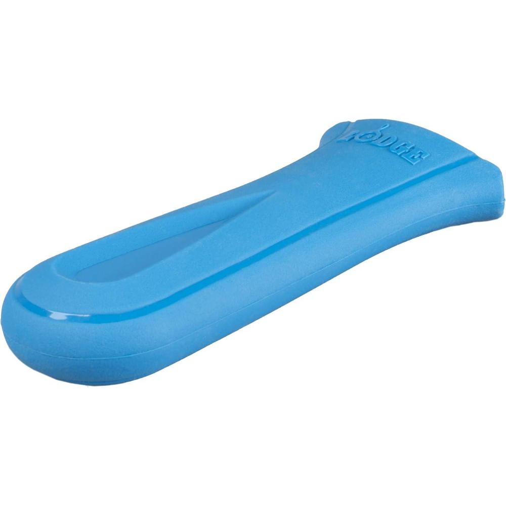 imageLodge Deluxe Silicone Hot Handle Holder  Dishwasher Safe Hot Handle Holder Designed for Lodge Cast Iron Skillets 9 Inches wKeyhole Handle  Reusable Heat Protection Up to 550  OceanBlue
