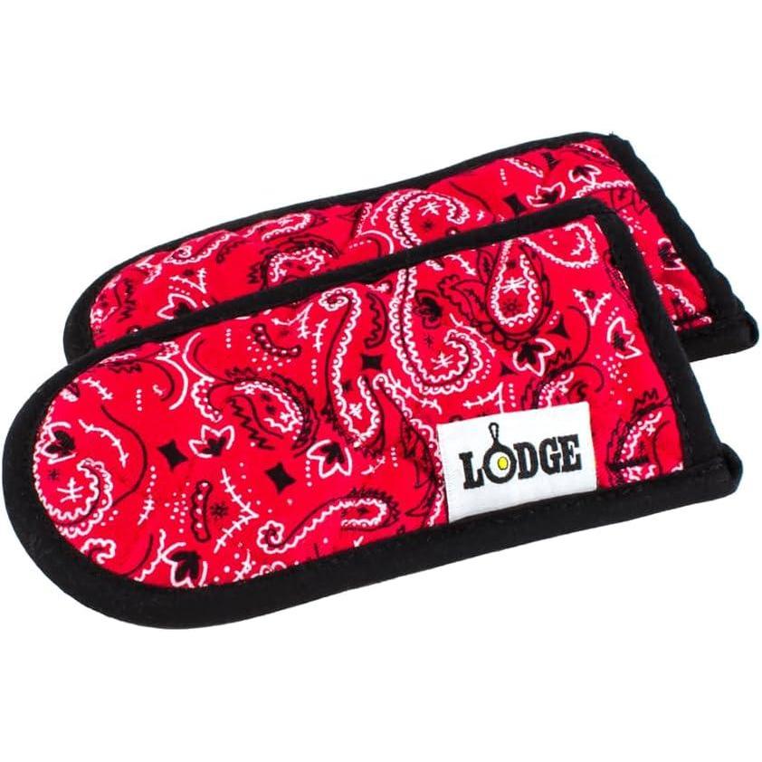 imageLodge Fabric Hot Handle Holder Pack of 2  Machine Washable Hot Handle Holder Designed for Traditional Lodge Cast Iron Products  Reusable Heat Protection Up to 350  Bandana1 Count