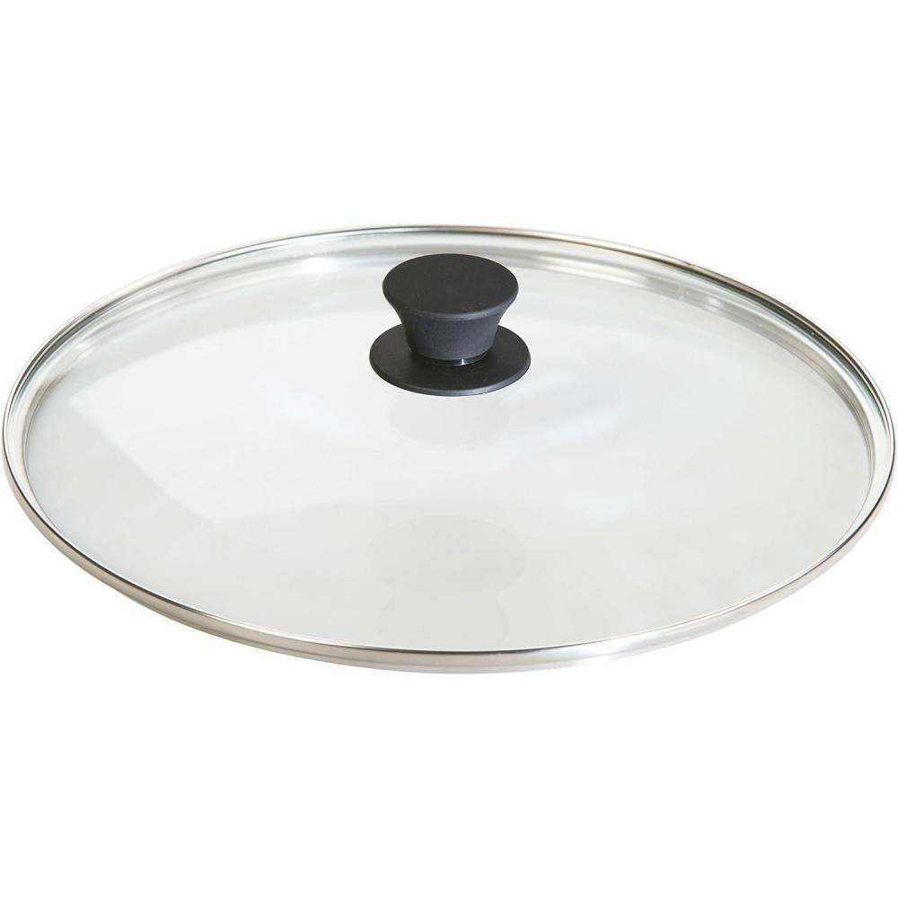 imageLodge Round Tempered Glass Lid  Versatile Glass Lid for 15 Inch Skillets Pans and Dutch Ovens  Dishwasher Safe and Oven Safe up to 400  15 Inch12 Inch