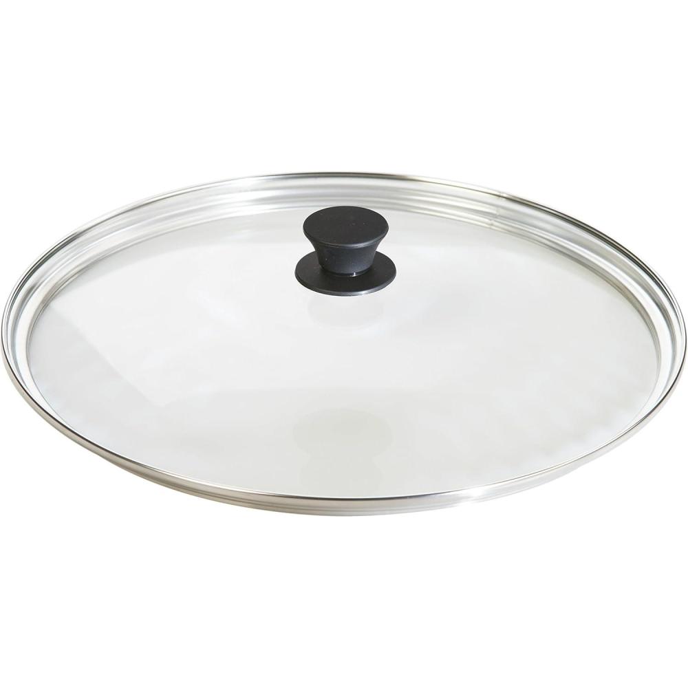 imageLodge Round Tempered Glass Lid  Versatile Glass Lid for 15 Inch Skillets Pans and Dutch Ovens  Dishwasher Safe and Oven Safe up to 400  15 Inch15 Inch