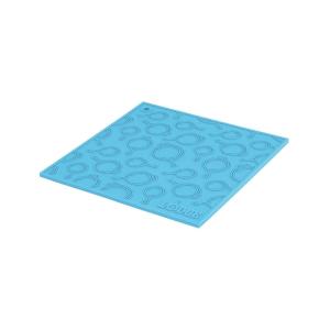 Lodge 7 Inch Silicone Trivet – Dishwasher Safe Trivet Designed for Universal Use – Use as Trivet or Handle Holder – Reusable Heat Protection up to 525° – Turquoise(Black)