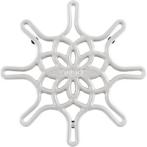 Lodge Enameled Cast Iron Antler, 8 Inch, Midnight Chrome Trivet, Biscotti(Skillets)